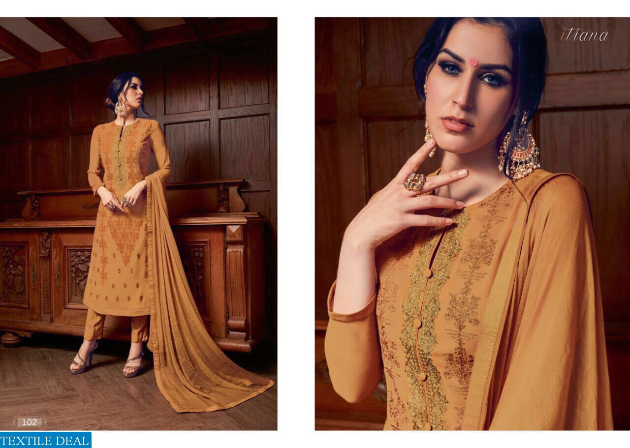 Itrana Zaina Wholesale Embroidered Straight Suits